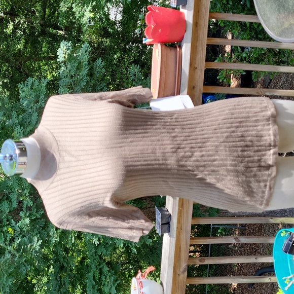 Ladies vintage silk knit short sleeve top with jacket, taupe, Anna Gray, M, NWT - Picture 9 of 14